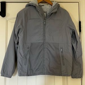 Kids Abercrombie Kids Gray fleece lined jacket- Size 11/12.